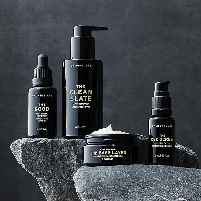 Caldera + Lab The Regimen Rich + Eye Defense | Men's 4 Piece Skincare Set