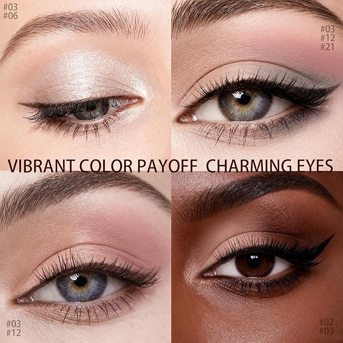 Euphily Matte Cream Eyeshadow Stick, Waterproof Eye Shadow Stick, Long-Lasting and Blendable High Pigmented Single Eyeliner Makeup for Women, 3 Desert