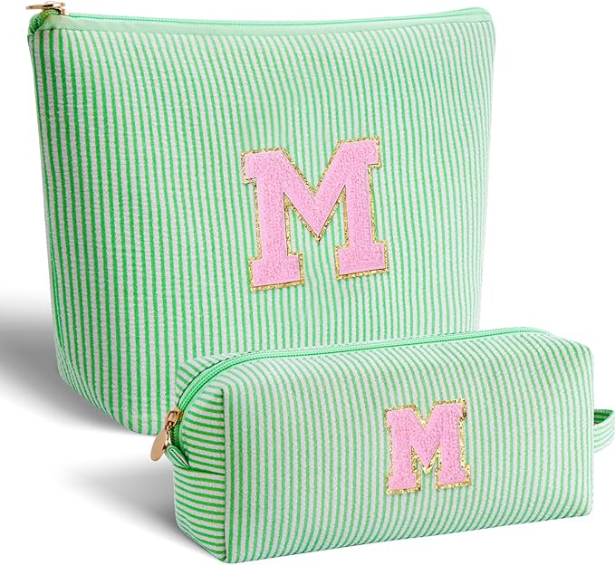 Btffitting Gifts for Teen Girls Women - Birthday Gifts for 10 11 12 13 14 15 16 17 18 Years Old Girl,Makeup Bag Cosmetic Bag,Teacher Gift Trendy Stuff Toiletry Bag - Green,M