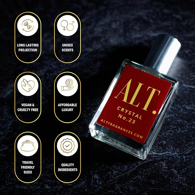 ALT. FRAGRANCES Crystal No. 23 – Inspired by Bac. Roug. 540, Unisex Perfume, Extrait de Parfum, Long Lasting Perfume for Men & Women with Jasmine, Amberwood & Cedar Notes, 60ml