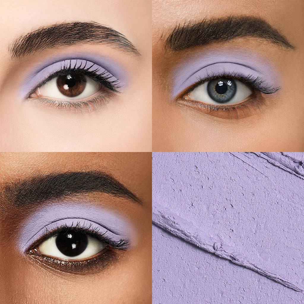 Color Mirror Cream Waterproof Hypoallergenic Eyeshadow Stick, long wear Metallic Glitter Matte Eye Shadow Pencil With Makeup Brush, Eye Brightener, 40 Periwinkle Matte
