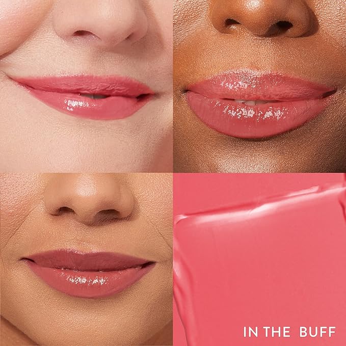 LAURA GELLER NEW YORK Jelly Balm Tinted Lip Balm – In the Buff – Hydrating Lip Color with Shine Finish – Squalane & Vitamin E – Buildable Sheer to Medium Coverage – Vegan & Cruelty-Free
