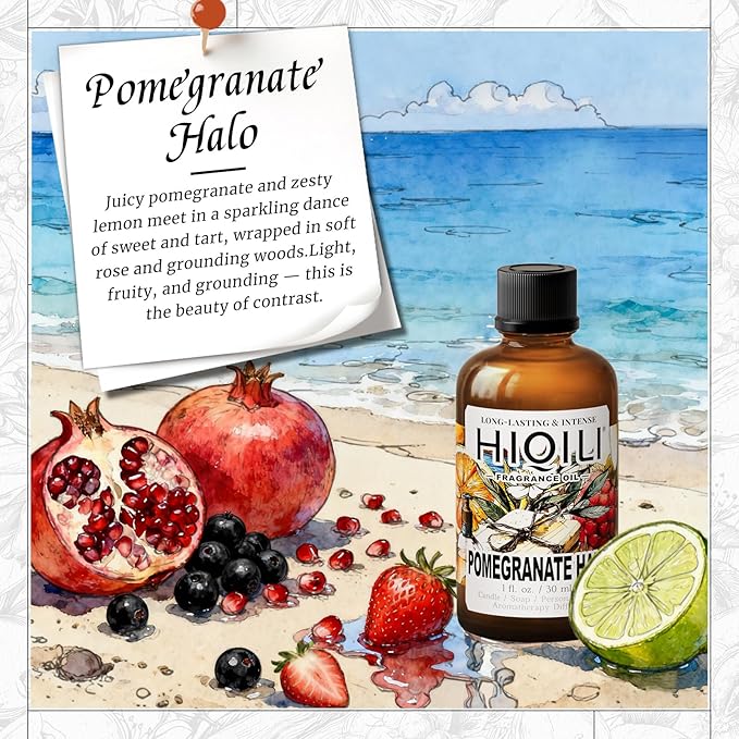 HIQILI Pomegranate Halo Fragrance Oil for DIY Perfume, Candles, Soap