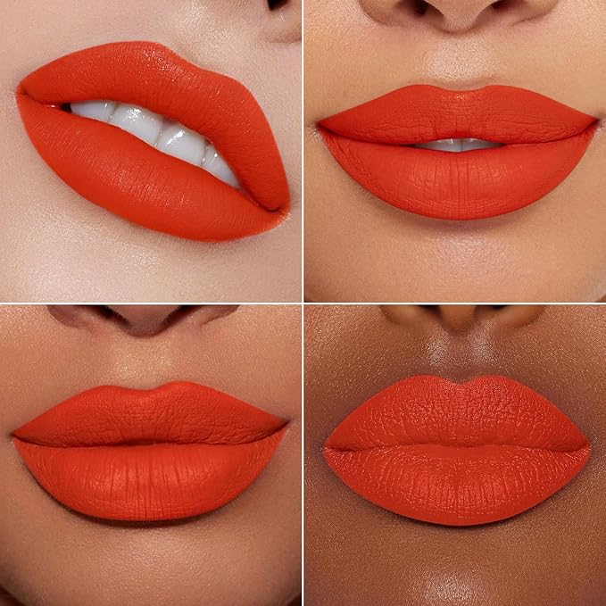 MAKI YIKA Orange Lipstick Matte Liquid for Women ColorStay Long Lasting Lipsticks