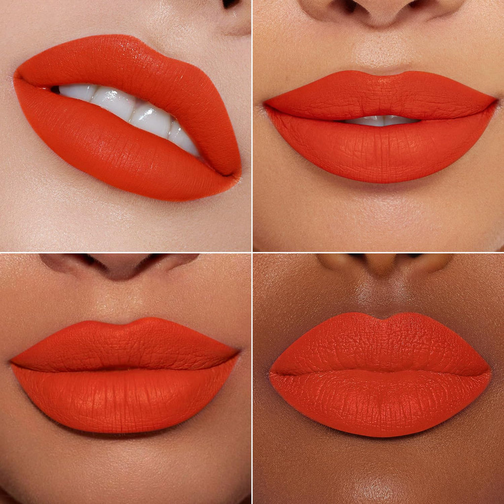 MAKI YIKA Orange Lipstick Matte Liquid for Women ColorStay Long Lasting Lipsticks