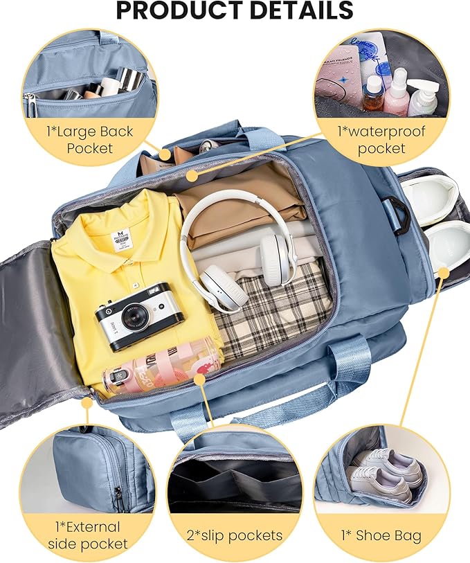 Preteen Birthday Gifts, Initial Gym Bags with Shoe Compartment, Dance Bag for Girls, Monogram Kid Overnight Bags, Teen Girl Gift Trendy Stuff-Travel Weekender Duffel (Letter A)