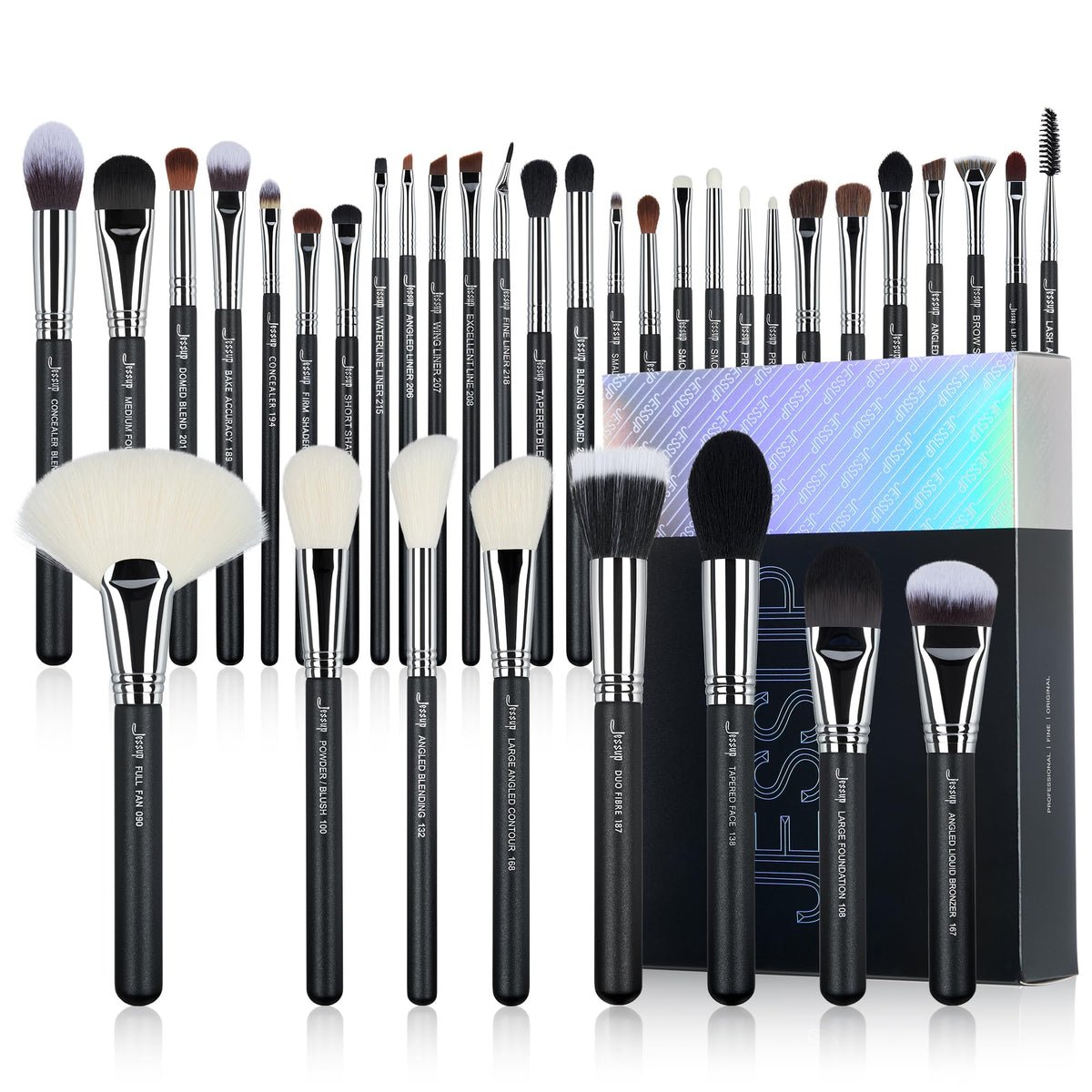Jessup Eyeshadow Brush Set 7pcs Fluffy Eye Makeup Brushes for Blending T334