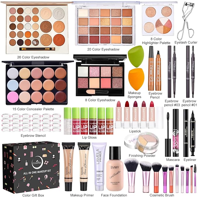 All in One Makeup Kit for Women Full Kit, Makeup Gift Set Women & Beginner