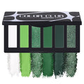 SUSIKEKI Green Eyeshadow Palette with Mirror Lime Forest Emerald Tones Matte Shimmer 6 Colors Mini Eye Shadow Pallet Travel Size Highly Pigmented for Goth Fairy Joker Wicked Halloween Parties Makeup