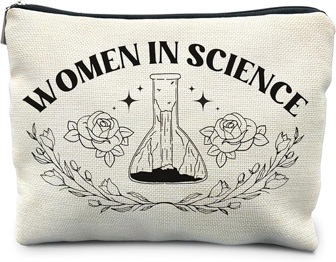 RYYCDOI Women's Science Makeup Bag - Teacher Gifts, Forensic & Environmental Science Cosmetic Pouch