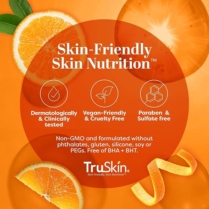 TruSkin Brightening Vitamin C Serum for Face with Hyaluronic Acid, 1 fl oz