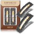 Kanprincess Rhinestone and Crystal Hair Clips 2-Pack, Sparkly Barrettes & Elegant Bling Accessories for Women & Girls(Set12)