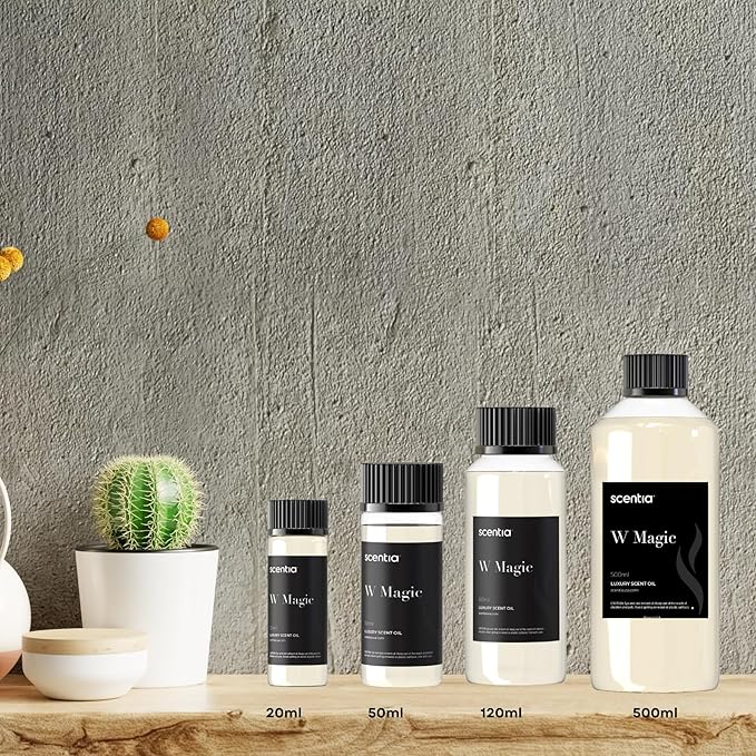 Scentia W Bliss (W Magic) Diffuser Oil Refill – Hotel Fragrance Oil Inspired by W Hotel – 120 mL – Bergamot, Lemongrass & Jasmine Long-Lasting Scent for Ultrasonic & Waterless Diffusers, Made in USA