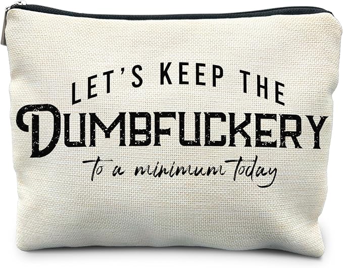 RYYCDOI Funny Makeup Bag - Bad Assed & Cool Gifts for Coworkers & Women - Sarcastic & Gag Gifts - Humor Cosmetic Toiletry Bag