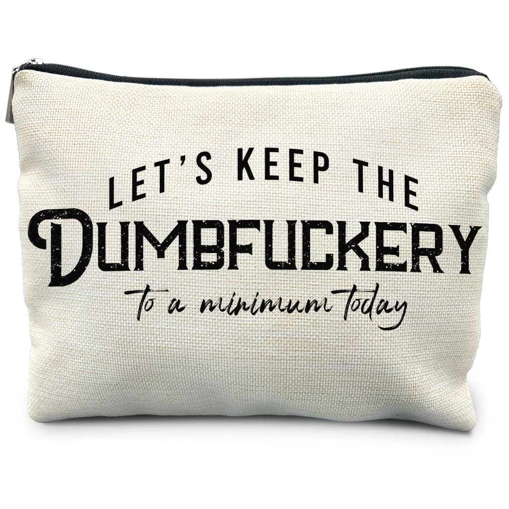 RYYCDOI Funny Makeup Bag - Bad Assed & Cool Gifts for Coworkers & Women - Sarcastic & Gag Gifts - Humor Cosmetic Toiletry Bag
