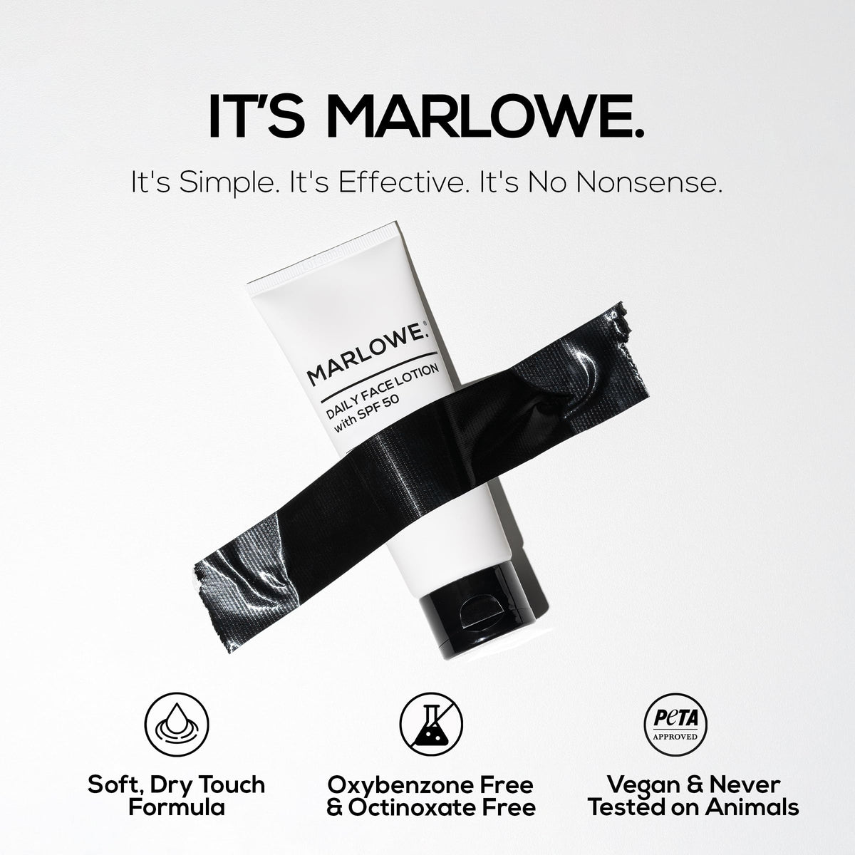 MARLOWE. Face Moisturizer with SPF 50, Daily Sunscreen Lotion, 3.4 oz