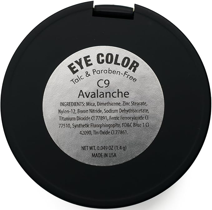 Pure Ziva Avalanche Medium Royal Blue Denim Metallic Shimmering Smokey Eye Pressed Powder Single Vegan Eyeshadow; Talc, Paraben & Cruelty Free
