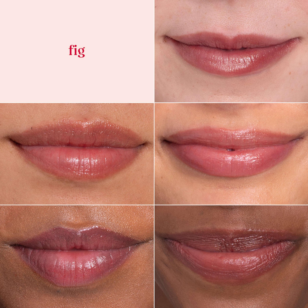 Burt's Bees Shimmer Lip Tint, Tinted Lip Balm Stick, Moisturizing for All Day Hydration with Natural Glowy Pigmented Finish & Buildable Color, Fig, 1 Tube, 0.09 oz.