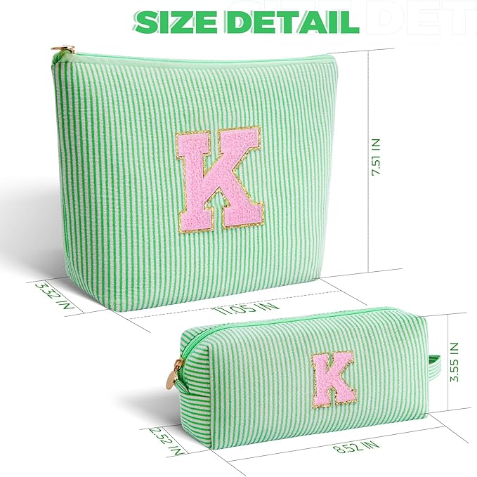 Btffitting Gifts for Teen Girls Women - Birthday Gifts for 10 11 12 13 14 15 16 17 18 Years Old Girl,Makeup Bag Cosmetic Bag,Teacher Gift Trendy Stuff Toiletry Bag - Green,K