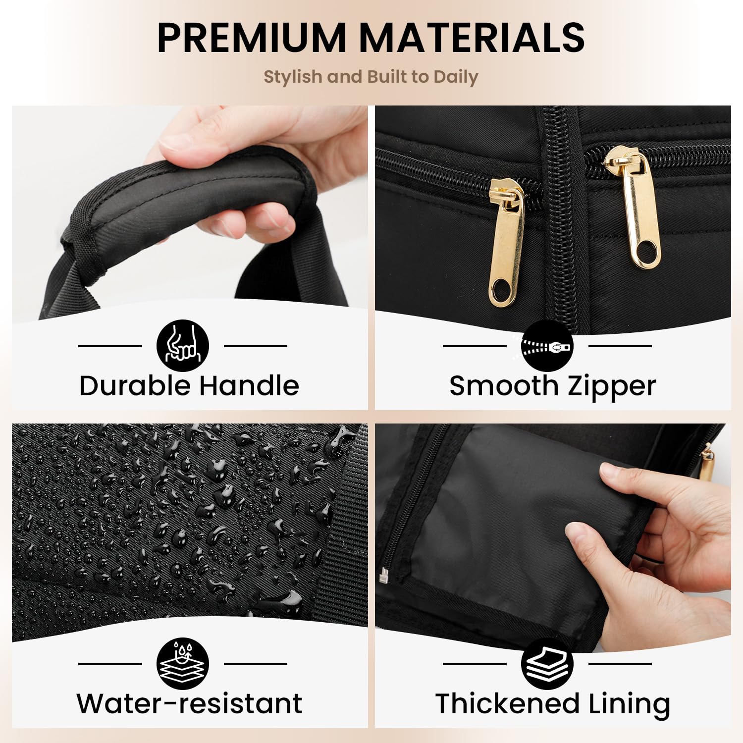 Wig Storage Bag Holds 3 Wigs Hair Tools Travel Bag Full-Open Breathable Organizer Case for Clips, Hair Dryer, Flat Curling Iron Brushes,Cosmetic Toiletry Tote Christmas Gift for Women Stylist