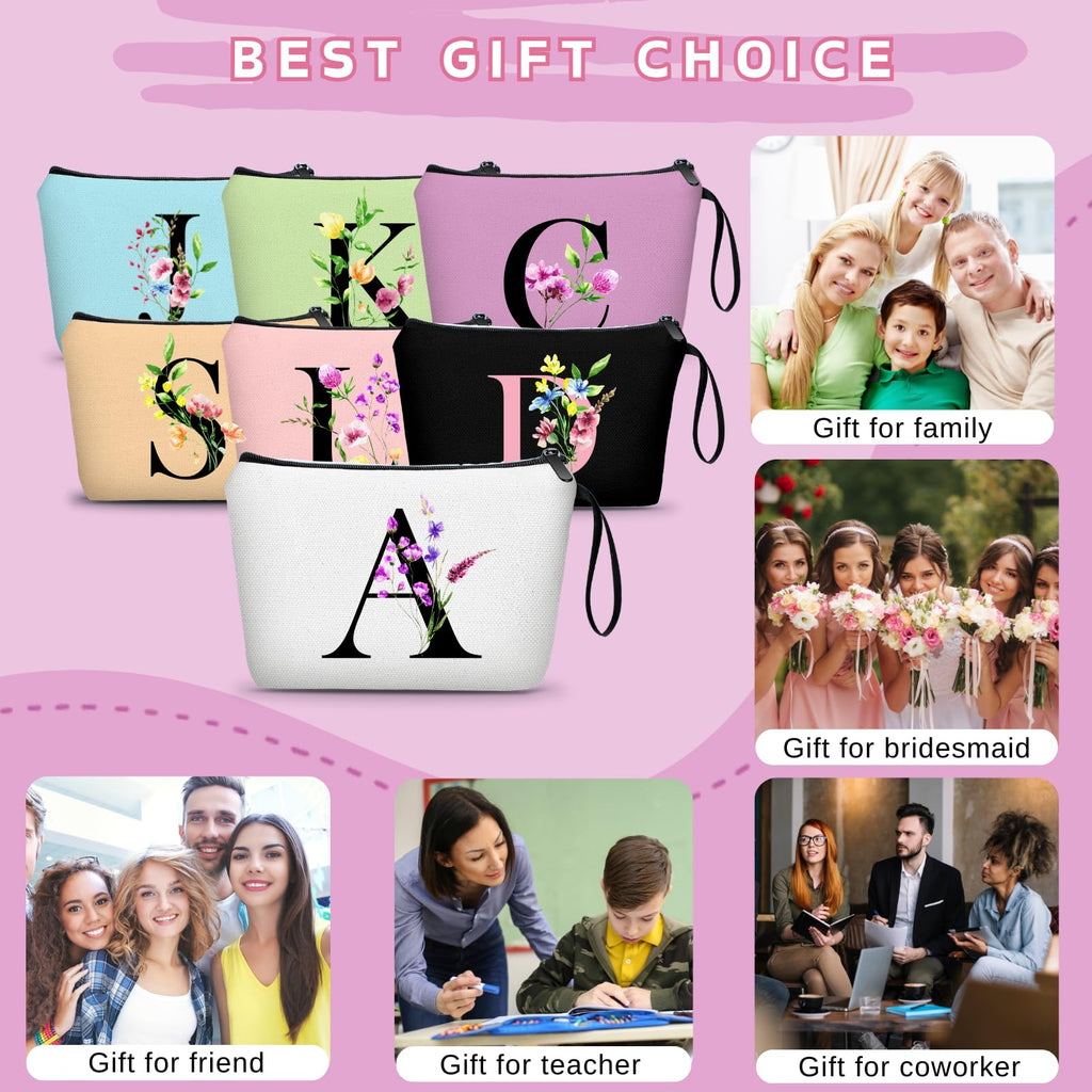 SEAMOON Maid of Honor Friendship Birthday Gifts for Women Her Aunt Sister Bridesmaid Coworkers Bride Personalized Makeup Cosmetic bag with Mirror Mothers Day Christmas Graduation G