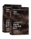 Madison Reed Radiant Hair Color Kit - 6NAV Medium Cool Brown (Siena Brown), Permanent Hair Dye, Dimensional Gray Hair Blending | PPD-Free & Ammonia-Free, 2 Pack