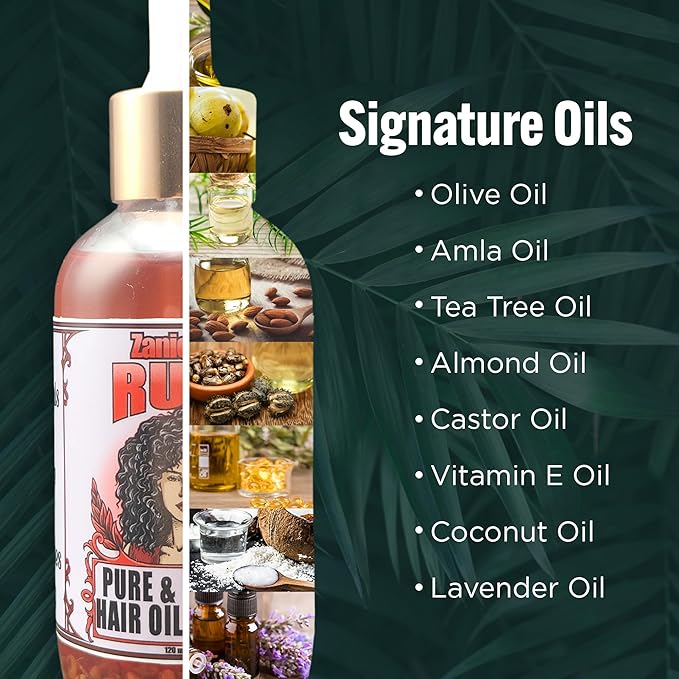 Zanichigo Fenugreek Herbal Hair Oil for Dry, Damaged & thinning Hair | Lightweight Non-Greasy - Hair Growth Treatment with 8 Oil Blend