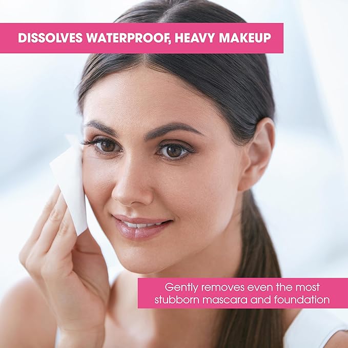 Diamond Wipes Face Cleansing & Waterproof Makeup Remover Wipes, 50 Count