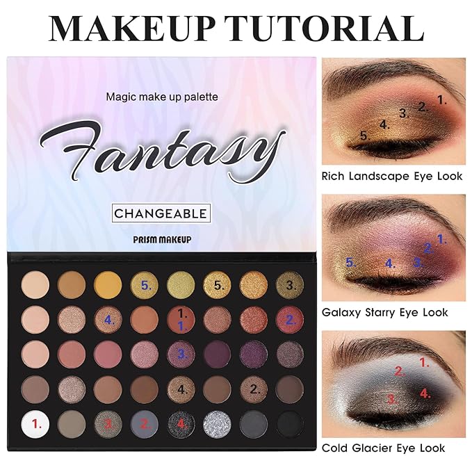 UCANBE Professional Neutral Smokey Eyeshadow Makeup Palette, Matte Shimmer Metallic Black Grey Dark Goth Eye Shadows for Halloween, Pigmented Warm Smoky Naked Nude Rosy Gold Brown Pallet Make Up Kit
