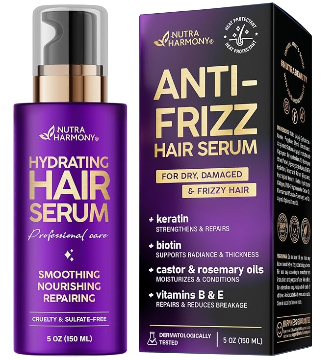 Hydrating Hair Serum for Dry & Frizzy Hair – Leave-In Split End Repair 5 oz