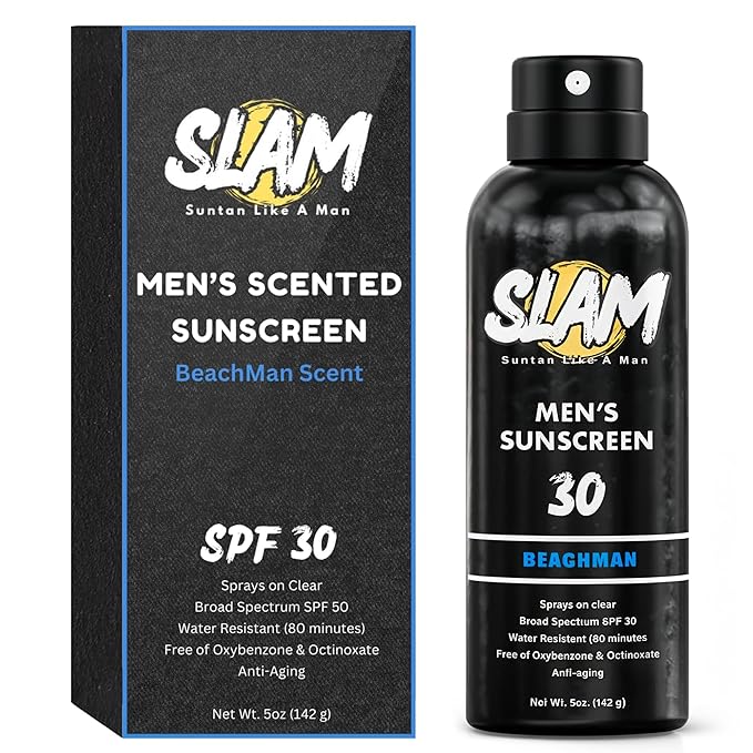 Slam Lotion BeachMan SPF 30 - Sunscreen for Men, 5 Fl Oz (Pack of 1)