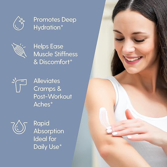 Sore Muscle Magnesium Lotion w/ Arnica for Sleep, Leg Cramps, 8 fl oz by M3
