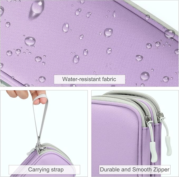 FYY Electronic Organizer, Travel Tech Pouch, Cable Organizer Light Purple