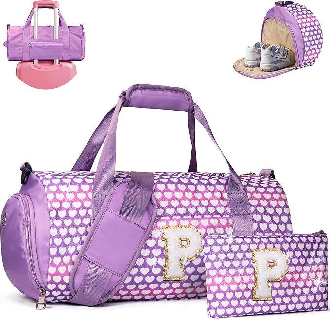 Vogewood Birthday Gifts for Kids, Girls Rainbow Gradient Travel Duffle Bag
