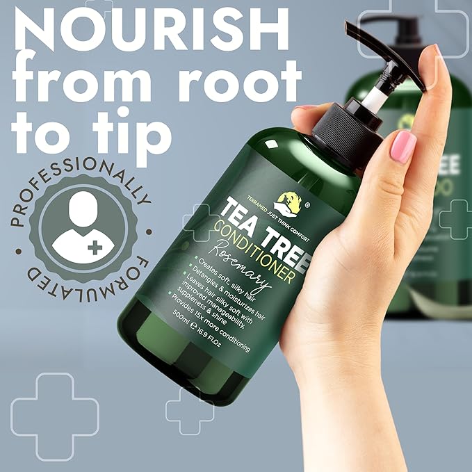 Rosemary Shampoo and Conditioner Set with Tea Tree for Hair Growth & Scalp