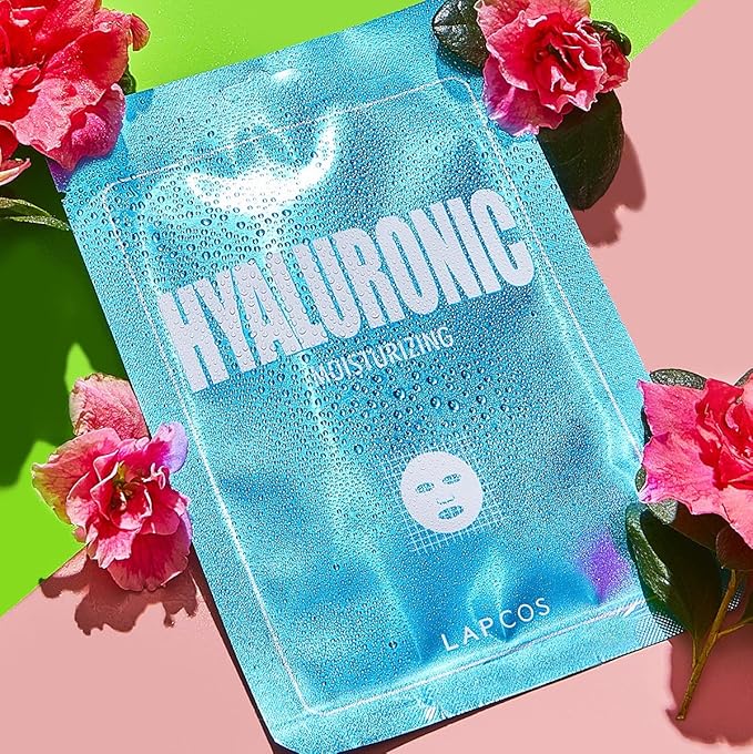 LAPCOS Derma Hyaluronic Acid Mask - Moisturizing & Hydrating (Pack of 5)