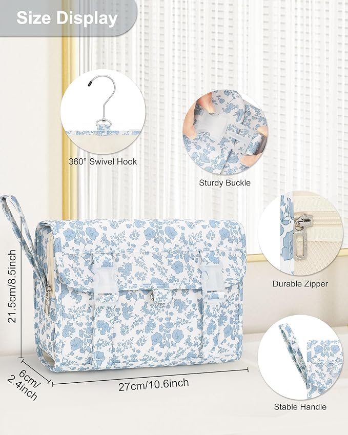 Relavel Hanging Toiletry Bag, Travel Toiletries Bag with Hanging Hook