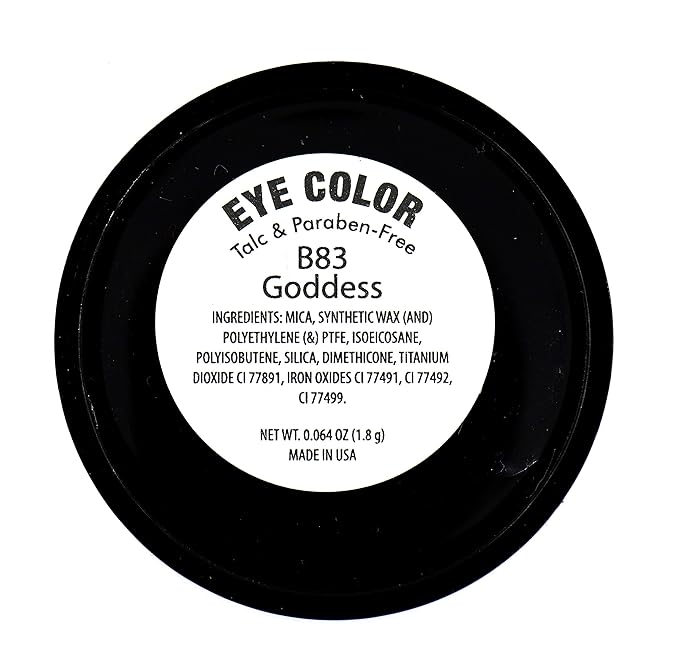 Pure Ziva Goddess Glow Nude Gold Beige Glam Baked Shimmer Pressed Powder Single Vegan Eyeshadow; Talc, Paraben & Cruelty Free