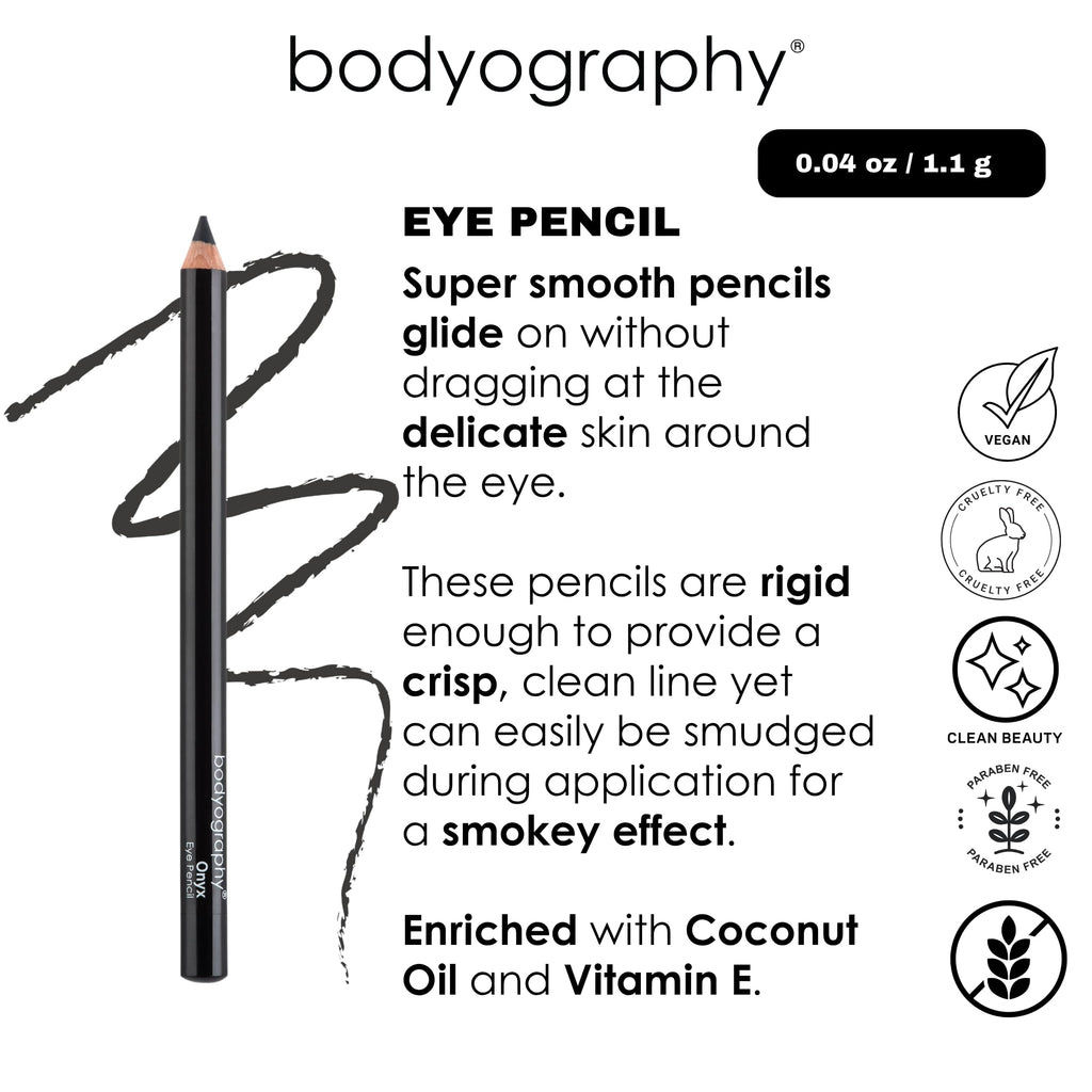 Bodyography Cream Eye Pencil, Virgin - White Wooden Eyeliner for Eyes & Eyebrows, Long-Lasting Cruelty-Free Coconut Oil Cosmetic Liner