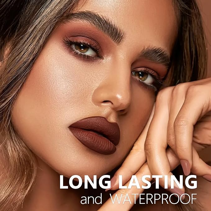 HANLADY Dark Brown Lipstick Long Lasting Lipsticks for Women Smudgeproof