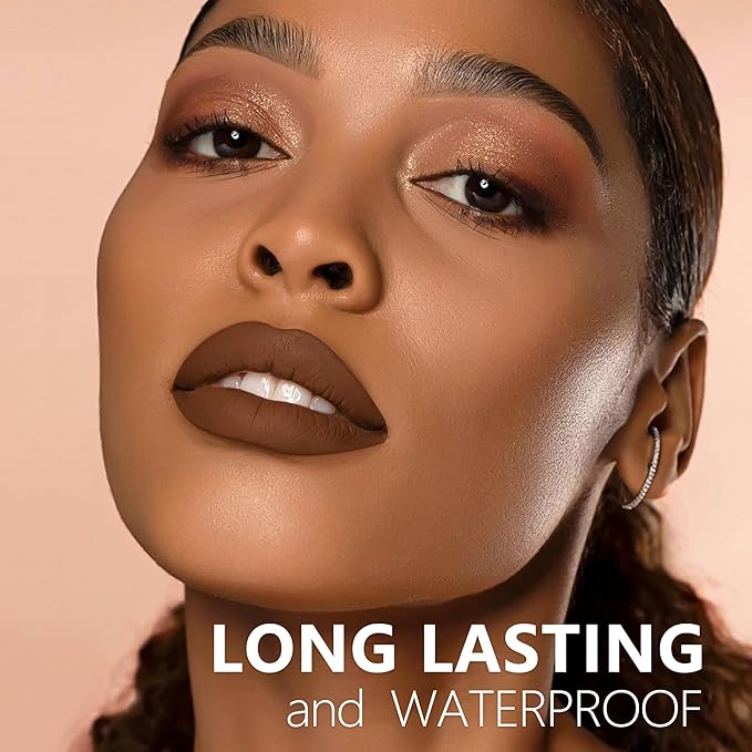 HANLADY Brown Lipstick Long Lasting Lipsticks for Women Smudgeproof