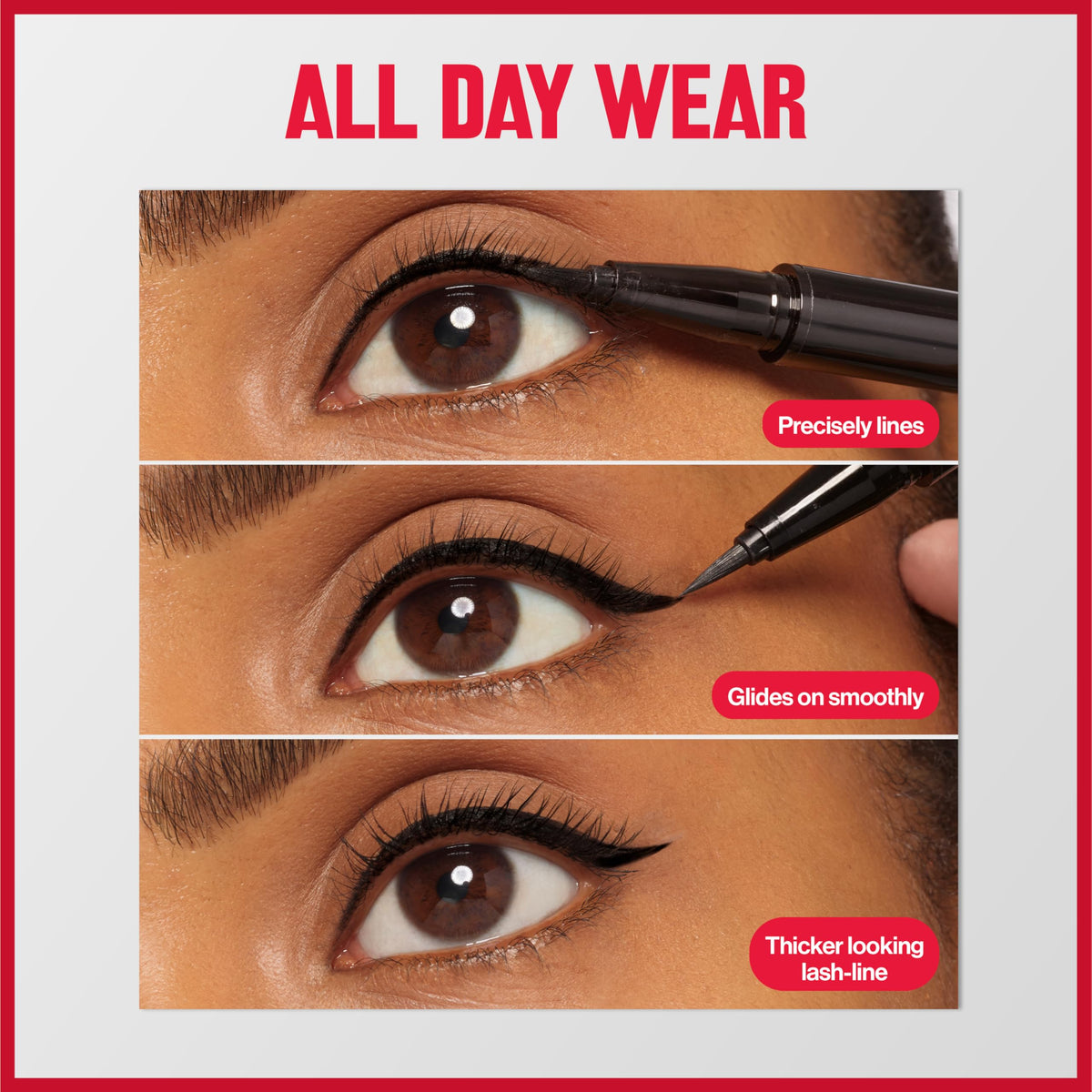 REVLON ColorStay Lash Serum + Liner, Liquid Eyeliner, 001 Blackest Black