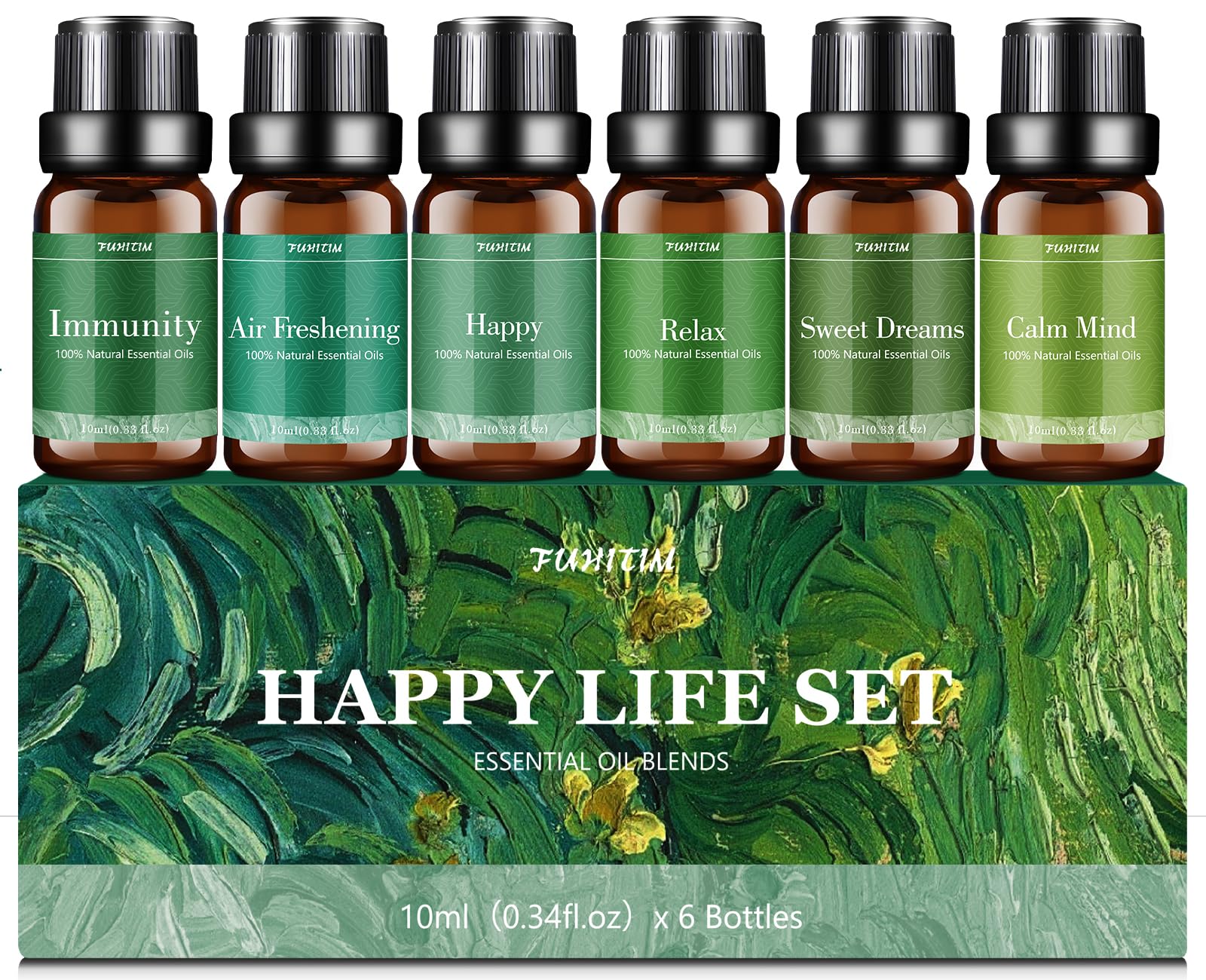 FUHITIM Essential Oils Blends Set for Diffusers for Home 6x10ml