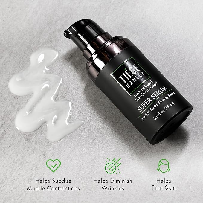 Tiege Hanley Anti-Aging Face Serum for Men, Super Serum, 0.5 Fl Oz, 2 Pack