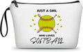 ARIOSEY Softball Gifts for Girls, Cosmetic Makeup Bag