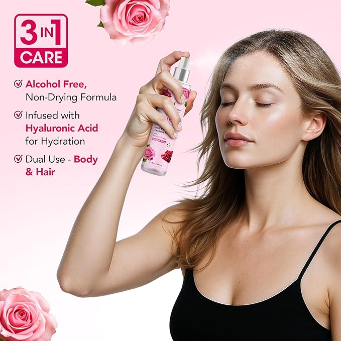 Botanic Hearth British Rose Hair Perfume & Body Mist- 3.4 Fl oz