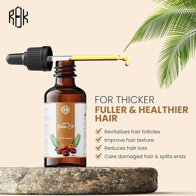 RAQK Batana Oil for Hair Growth Natural Scalp Oil for Strengthening, Repairing Damaged Hair, and Encouraging New Growth Pure & Paraben-Free Hair Growth Oil with Easy Dropper Lid and Eyelash kit