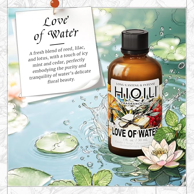 HIQILI Love of Water Fragrance Oil for Aromatherapy Diffuser,Candle & Soap