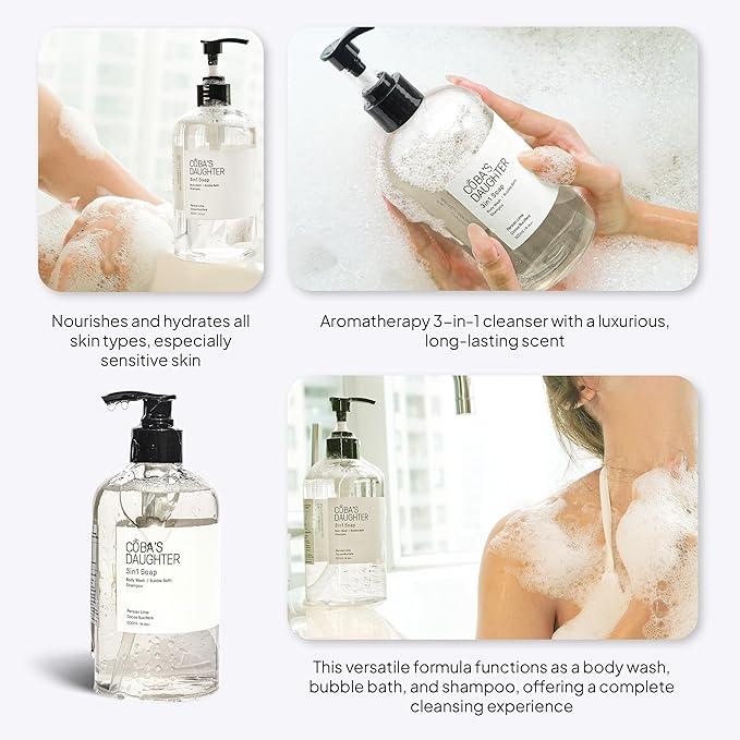 COBA'S DAUGHTER 3-in-1 Soap | Bubble Bath, Body Wash & Hand Wash 16.9oz