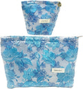 getgto 2 Pcs Makeup Bags, Large Cosmetic Bag Travel Toiletry Bag